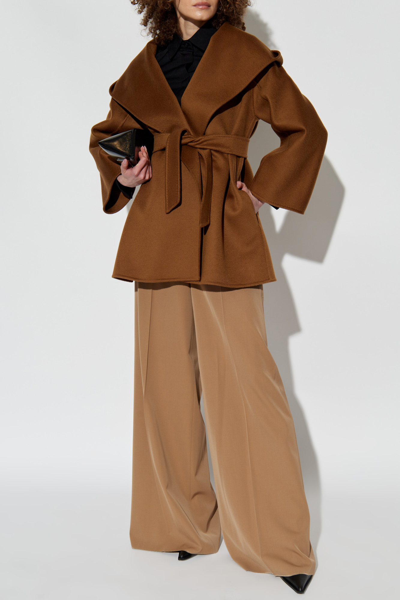 MAXMARA カラ ヘルト コト OCROMA2511081071 029 Max Mara Cashmere coat with hood 'Ocroma' | Women's Clothing